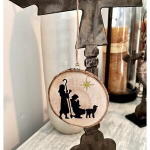 Kirkland Wooden Mary & Joseph Nativity Scene Wooden Ornament